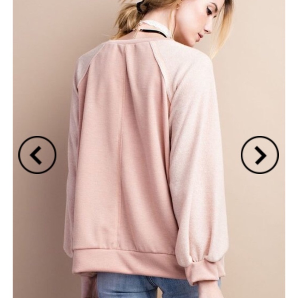 Ivory Brushed Mix Match Baseball Top - Picture 5 of 5